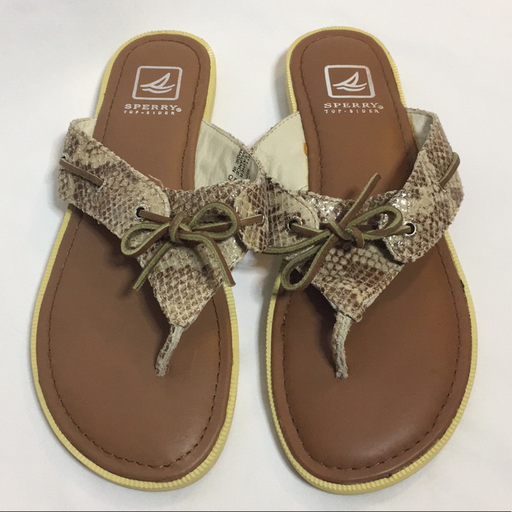 Sperry Top-Sider Brown & Tan Python Sandals - image 7